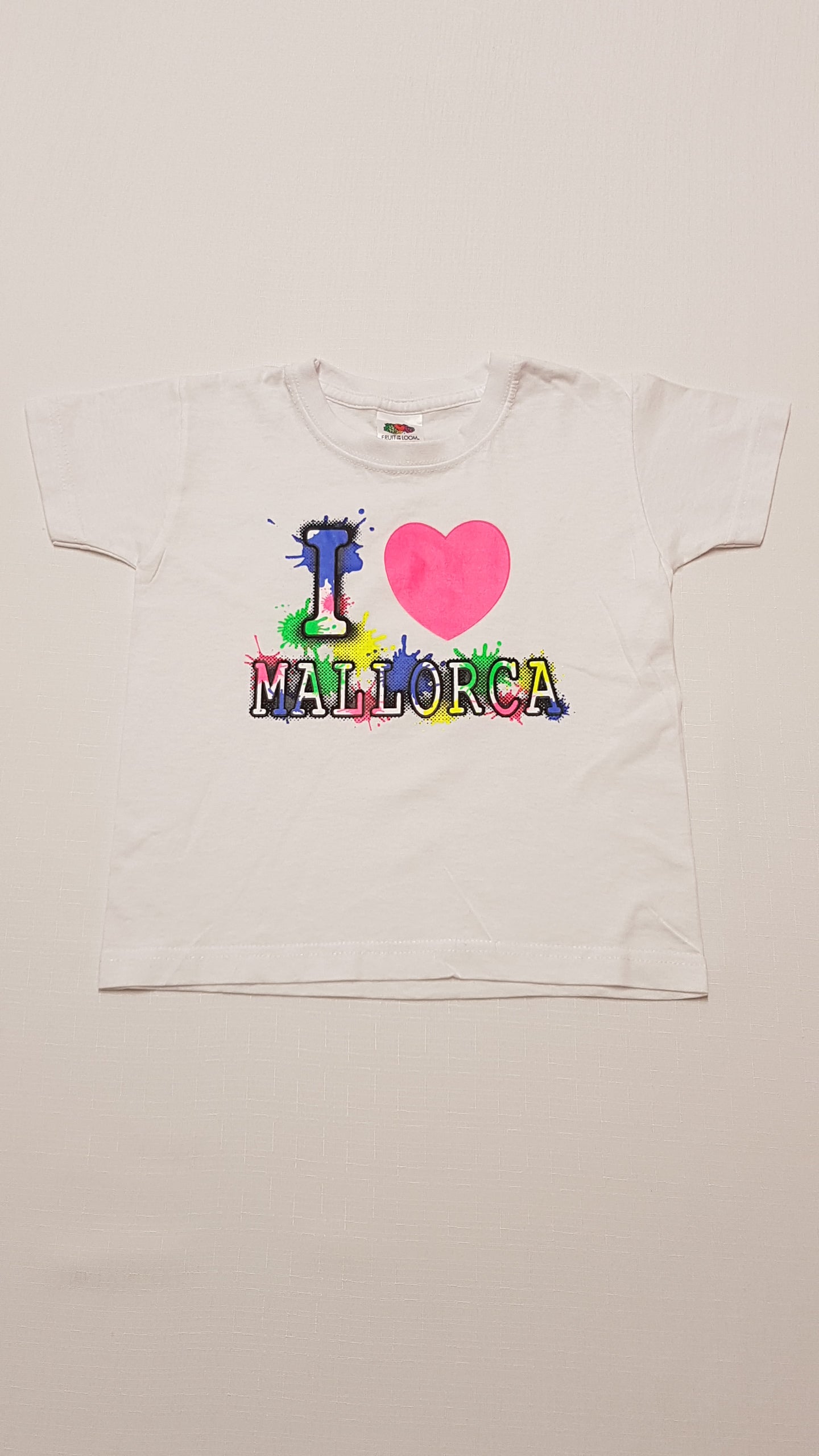 ÚJ FRUIT OF THE LOOM I LOVE MALLORCA FELIRATÚ KISLÁNY PÓLÓ 98