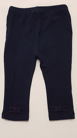DEBENHAMS SÖTÉTKÉK,HÁTUL MASNIS,CSINI KISLÁNY LEGGING 74