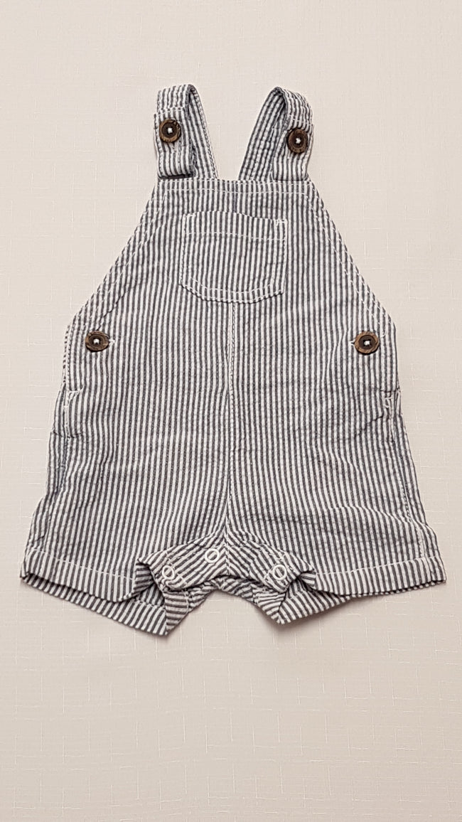 ÚJ F&F BABY KÉK-FEHÉR CSÍKOS,KANTÁROS KISFIÚ NACI 56 Hover Image