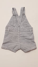 ÚJ F&F BABY KÉK-FEHÉR CSÍKOS,KANTÁROS KISFIÚ NACI 56