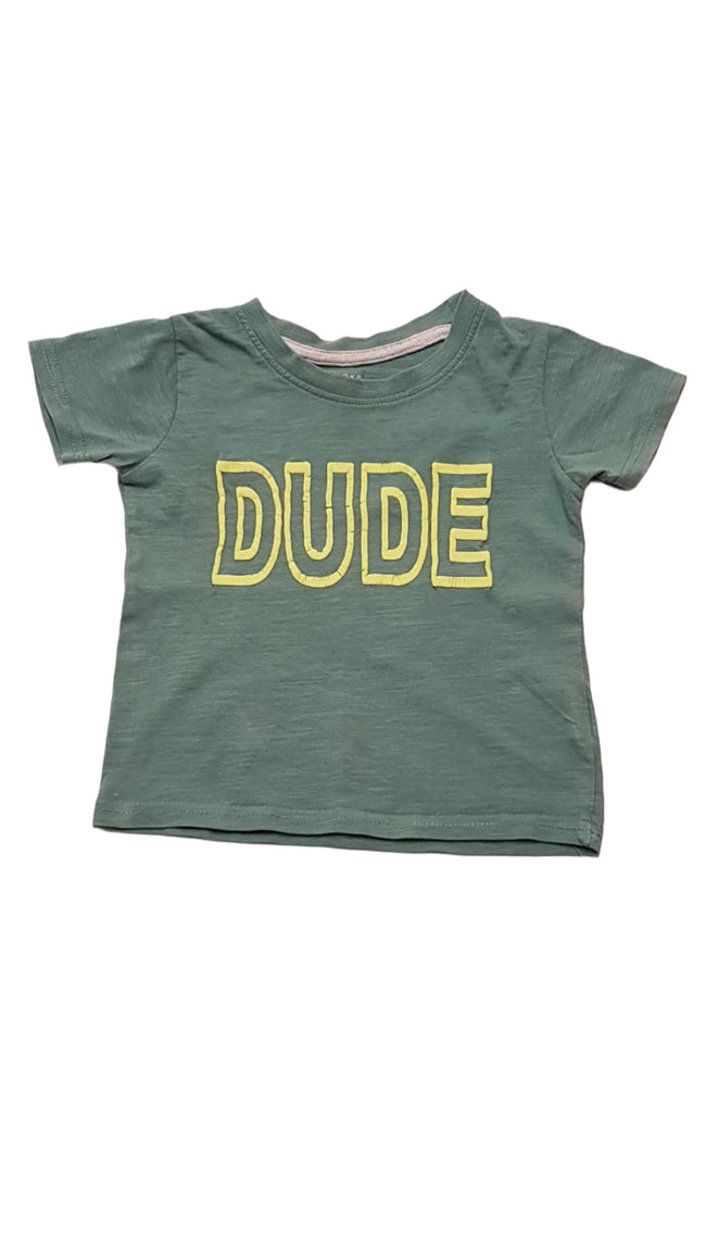 PRIMARK DUDE FELIRATÚ,VAGÁNY KISFIÚ PÓLÓ 92 Hover Image