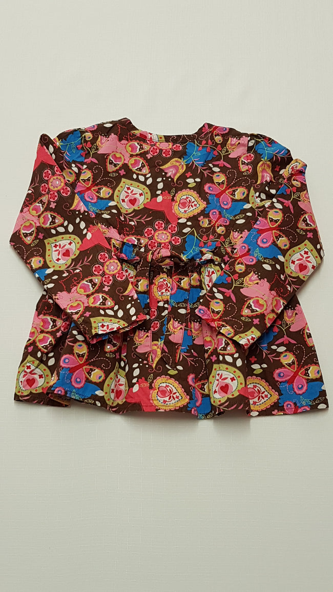 DEBENHAMS DESIGNER CSODÁLATOS,PILLANGÓS,SZÍVECSKÉS,CSILLOGÓ GYÖNGYÖKKEL DÍSZÍTETT,TRENDI TUNIKA FELSŐ 110 Main Image