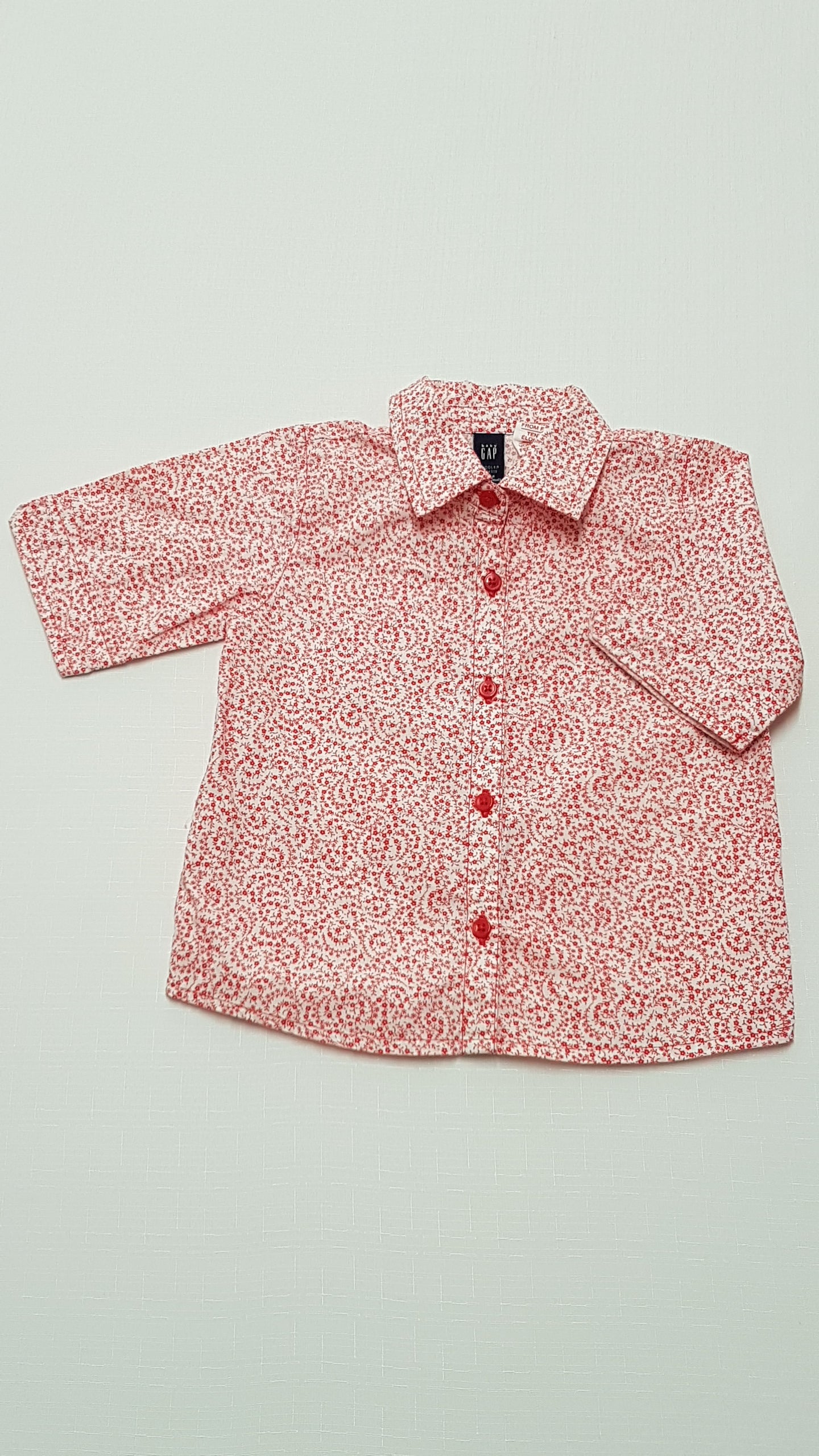 ÚJ BABY GAP MINŐSÉGI,VIRÁGMINTÁS,CSINI KISLÁNY ING-BLÚZ 92