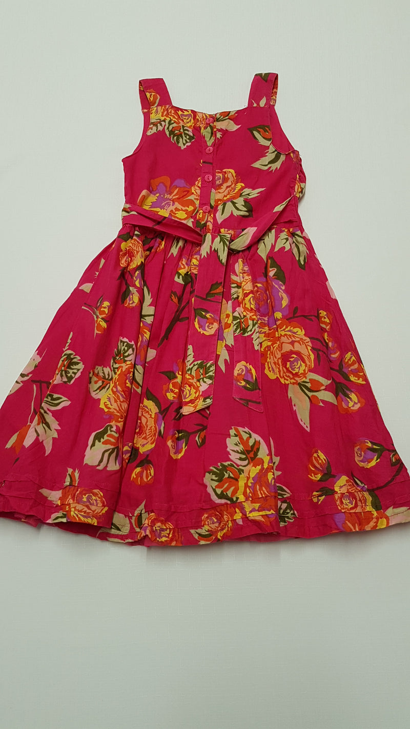 GEORGE GYÖNYÖRŰ SZÉP NAGY VIRÁGOS,TÜLLÖS ALJÚ KISLÁNY RUHA 116-122