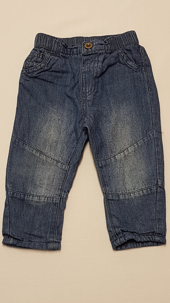 GEORGE  KOPTATOTT,VÉKONY BÉLELT KISFIÚ FARMERNACI,GUMIS DERÉKRÉSSZEL 68-74 Hover Image