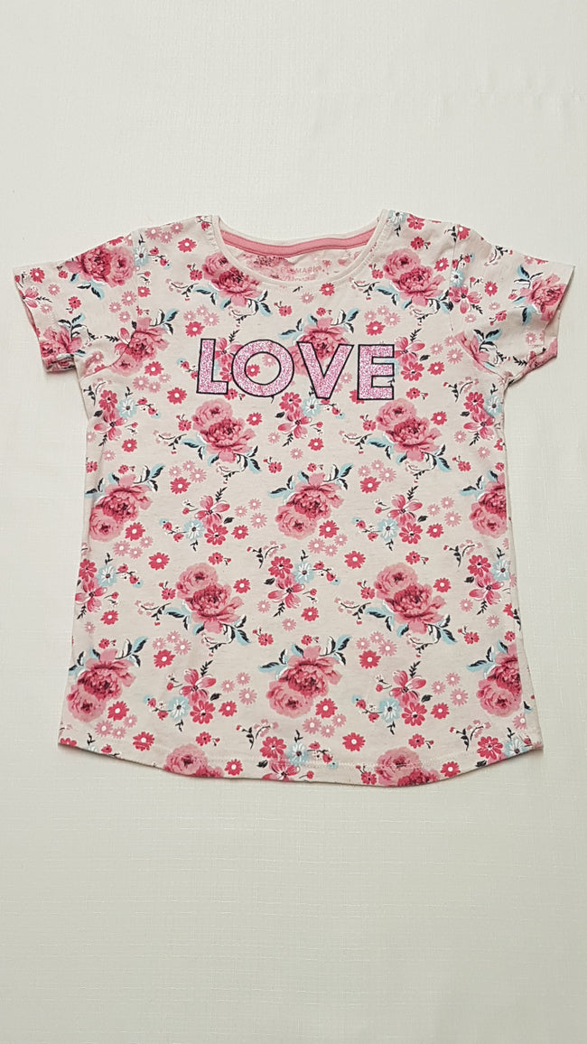 PRIMARK LOVE FELIRATÚ KISLÁNY PÓLÓ 128 Hover Image