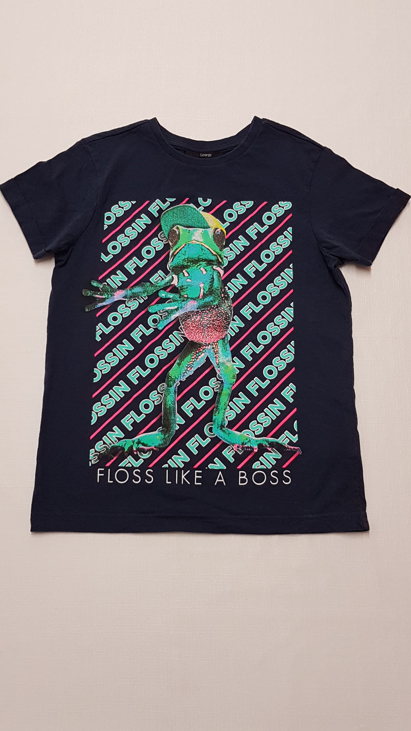 GEORGE ARANYOS,SZÍNES CSILLÁMPOROS,NAGY BÉKA FIGURÁS KISLÁNY PÓLÓ 134-140