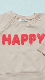 NEXT HAPPY FELIRATÚ DOMBORMINTÁS KISLÁNY PULÓVER 74