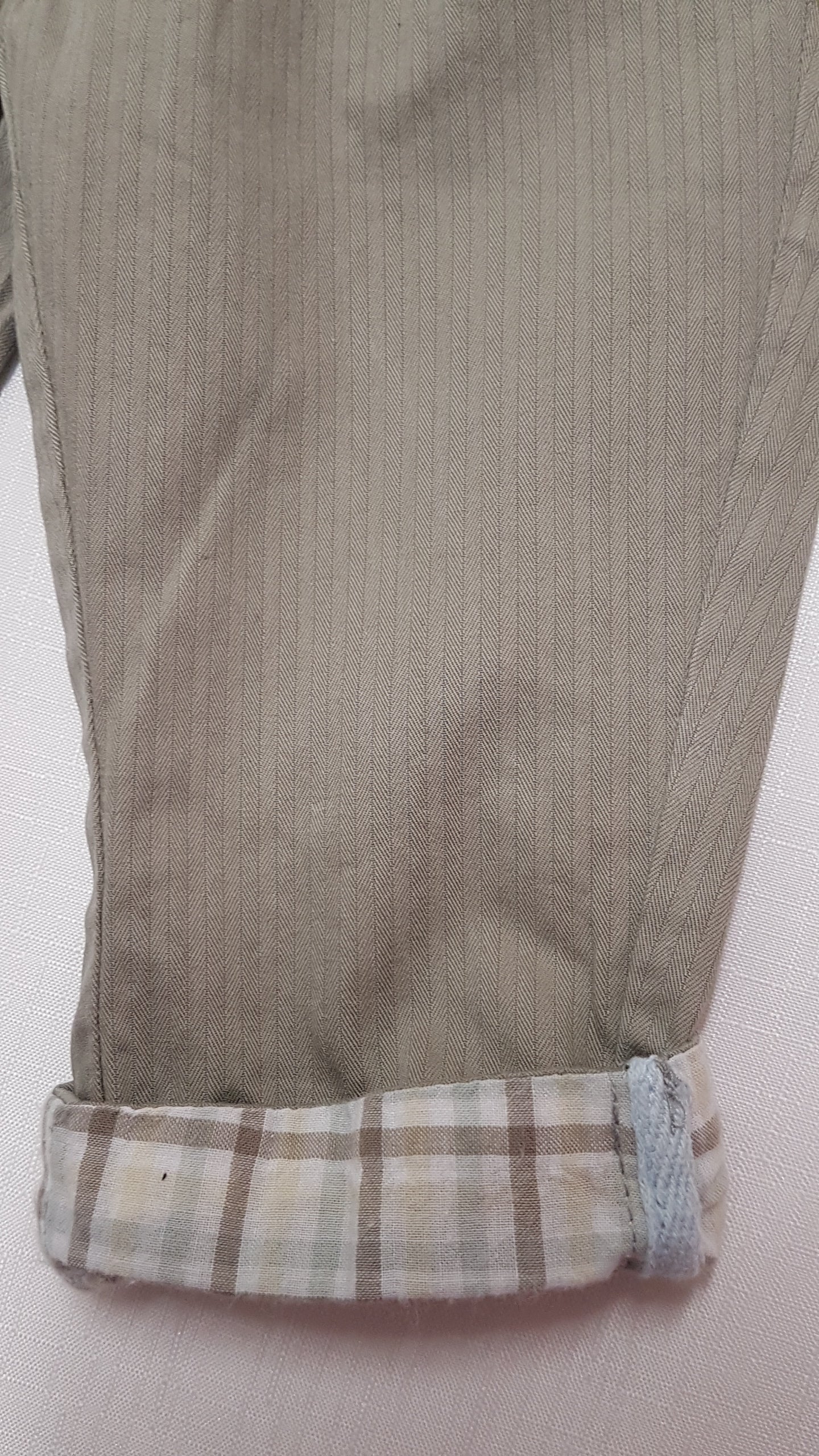 ÚJ VERTBAUDET KEKI SZÍNŰ,GUMIS DEREKÚ KISFIÚ DIVATNADRÁG 68