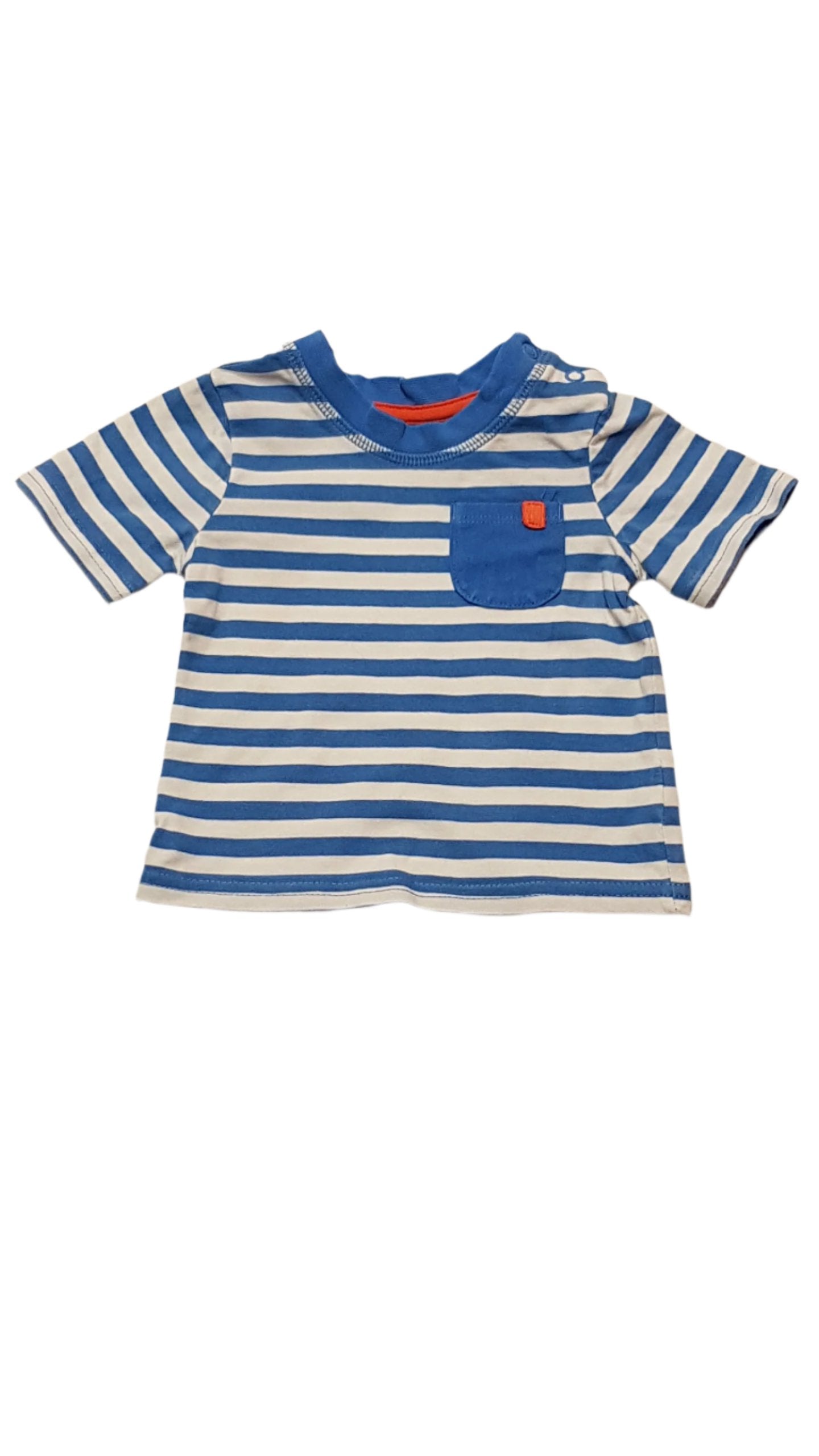 GEORGE KÉK-FEHÉR CSÍKOS,VÁLLRÉSZNÉL PATENTOS KISFIÚ PÓLÓ 56-62