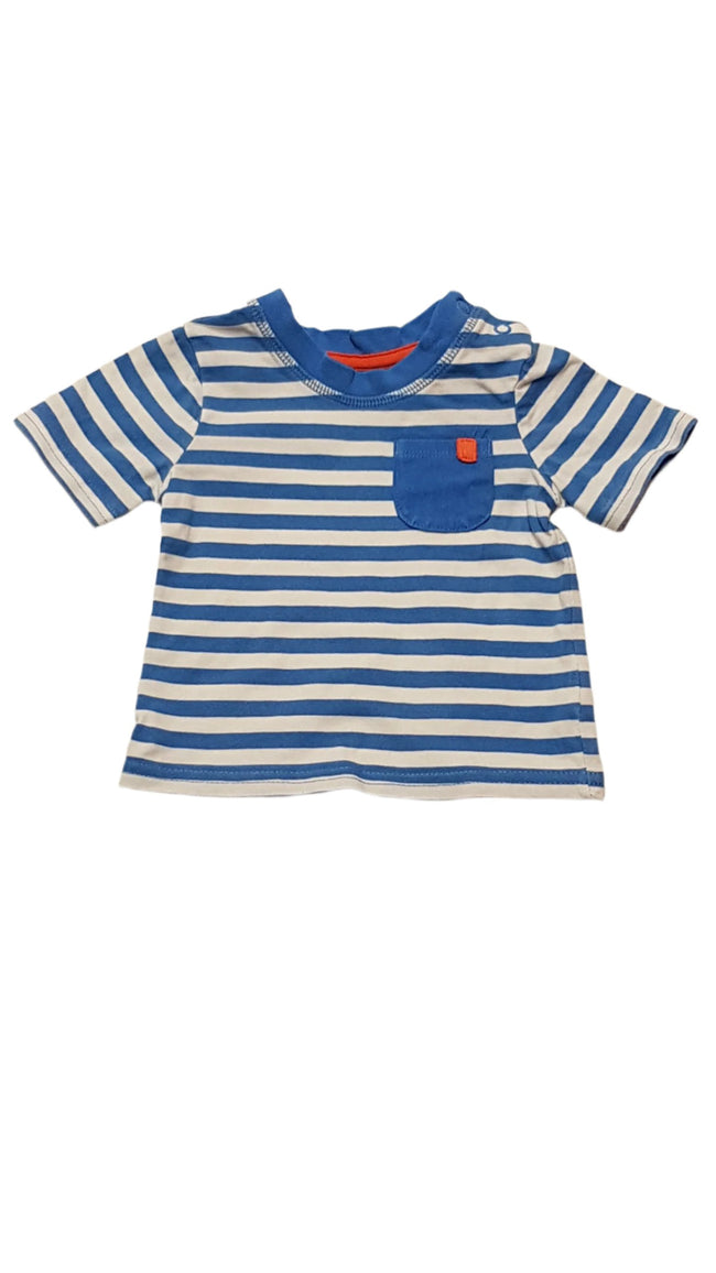 GEORGE KÉK-FEHÉR CSÍKOS,VÁLLRÉSZNÉL PATENTOS KISFIÚ PÓLÓ 56-62 Hover Image