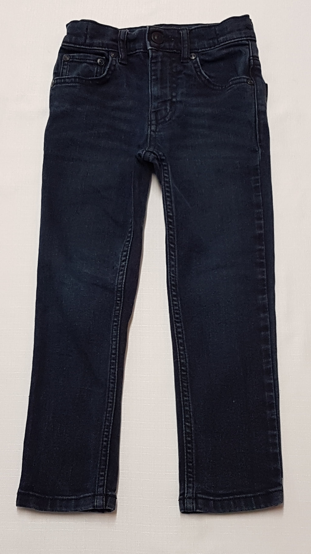 TU SZTRECSIS ANYAGÚ KISFIÚ FARMERNADRÁG,ÁLLÍTHATÓ GUMIS DERÉKRÉSSZEL 110