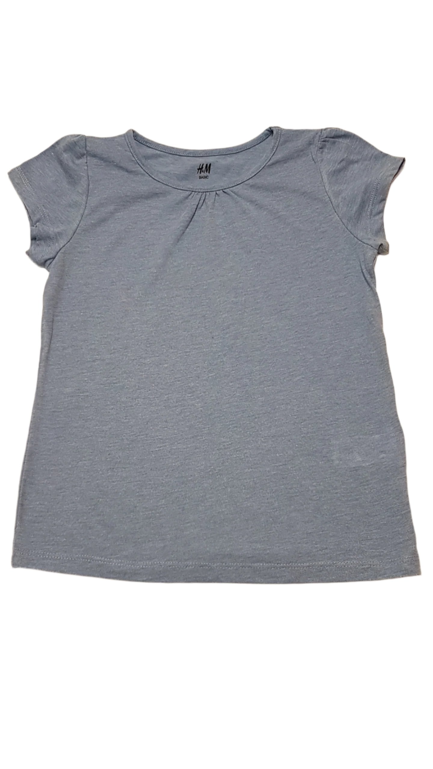 H&M MINŐSÉGI,KÉKSZÍNŰ KISLÁNY PÓLÓ 122-128