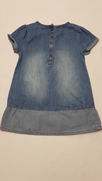 F&F KIDS KÉTOLDALT ZSEBES,KOPTATOTT KISLÁNY FARMER RUHA 98