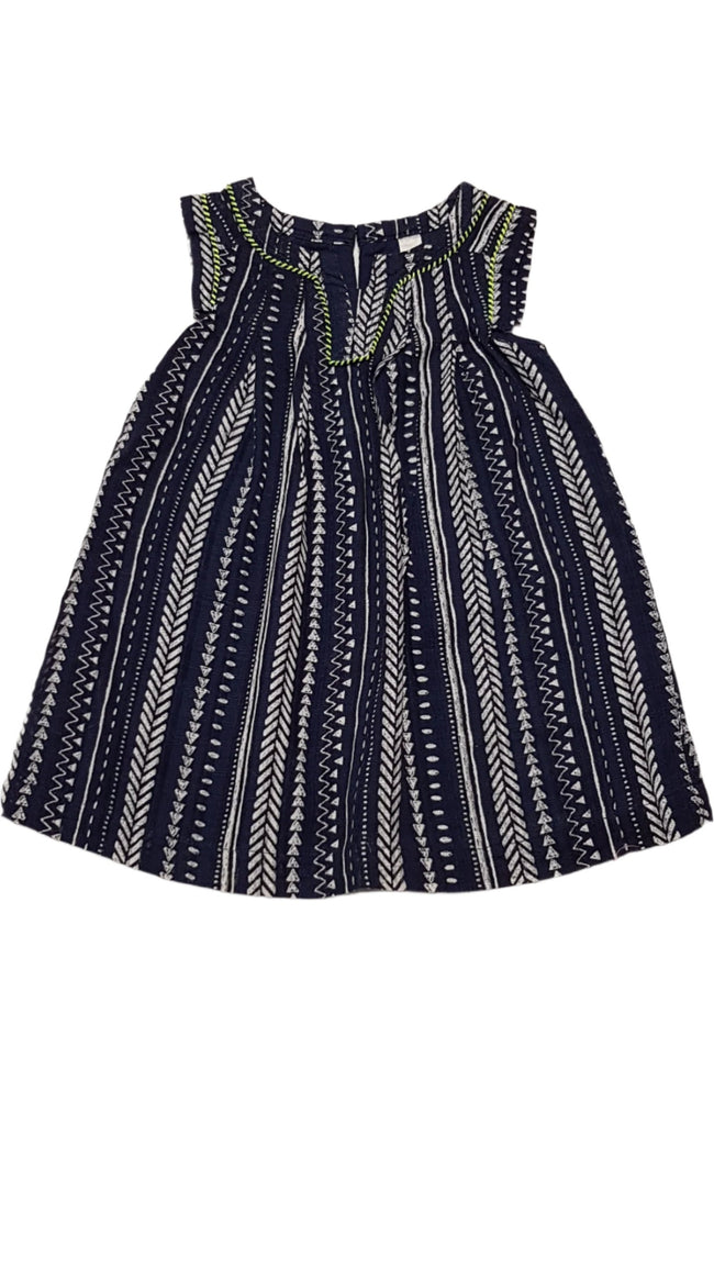 CHEROKEE SÖTÉTKÉK-FEHÉR MINTÁS,TRENDI KISLÁNY RUHA 92 Hover Image