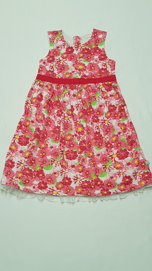 TÜLLÖS ALJÚ,VIRÁGMINTÁS,CSINI KISLÁNY RUHA 92 Hover Image