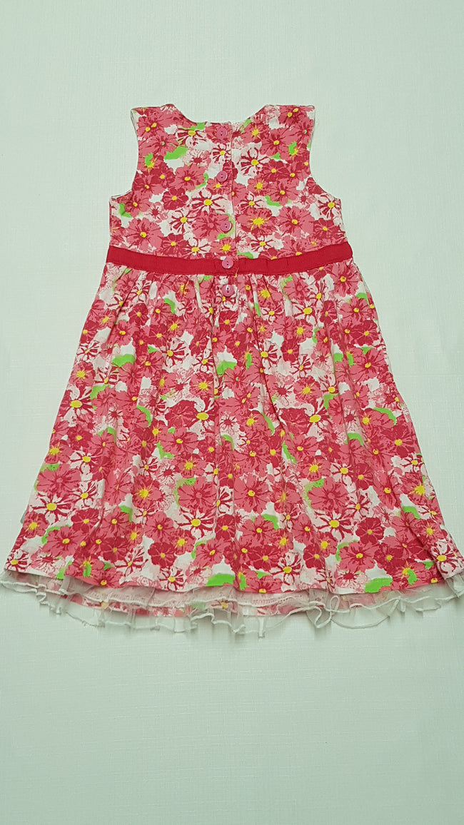 TÜLLÖS ALJÚ,VIRÁGMINTÁS,CSINI KISLÁNY RUHA 92 Main Image