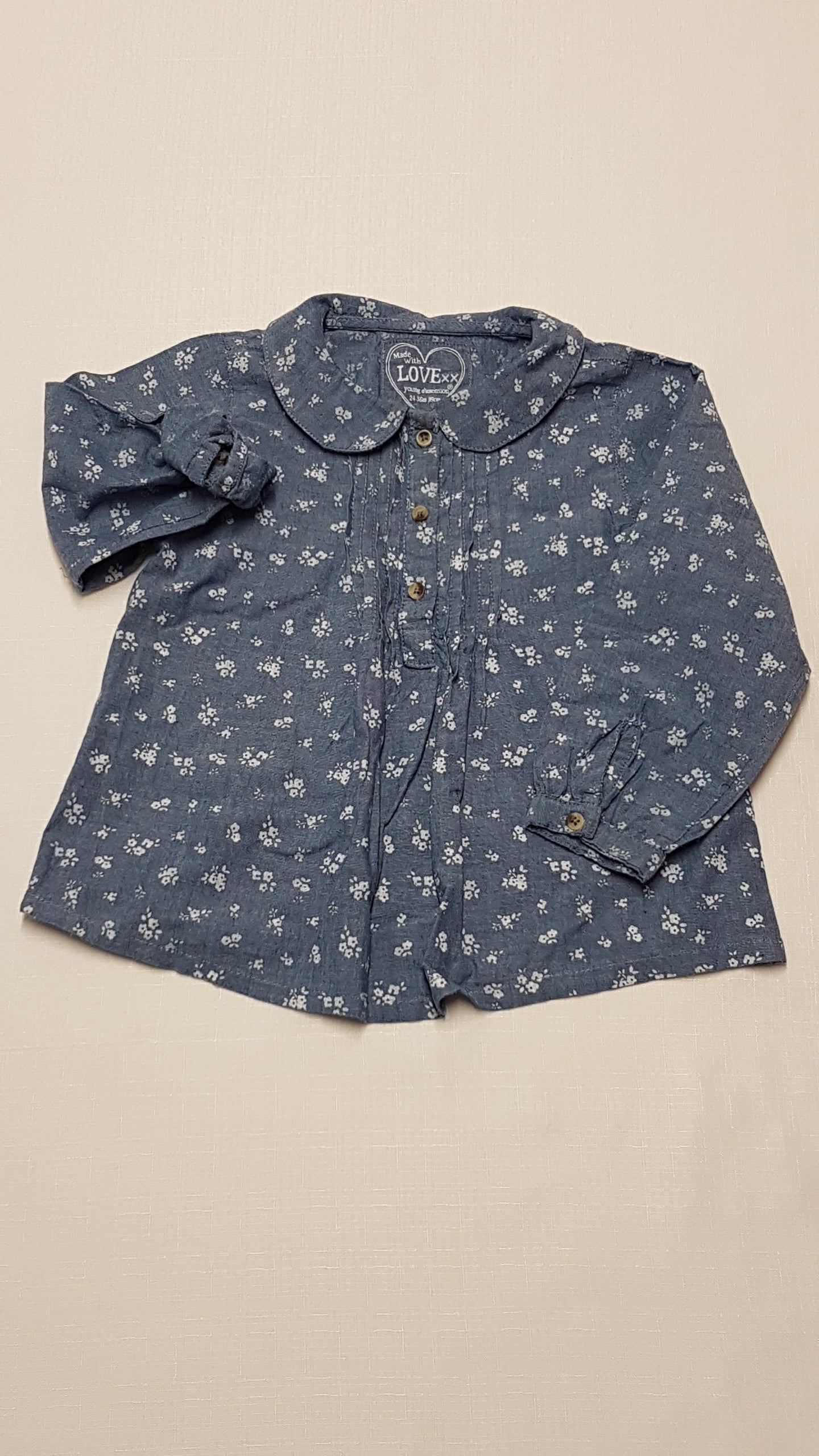 YOUNG DIMENSION APRÓ VIRÁGMINTÁS,LENGE KISLÁNY BLÚZ 98