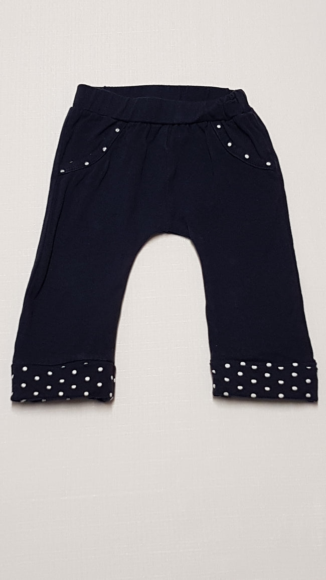 DIRKJE SÖTÉTKÉK,APRÓ PÖTTYÖS KISLÁNY PAMUT NACI 74 Hover Image