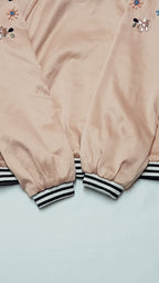 M&S KIDS PÚDERSZÍNŰ,SZÍNES KÖVES KISLÁNY DIVATDZSEKI 128