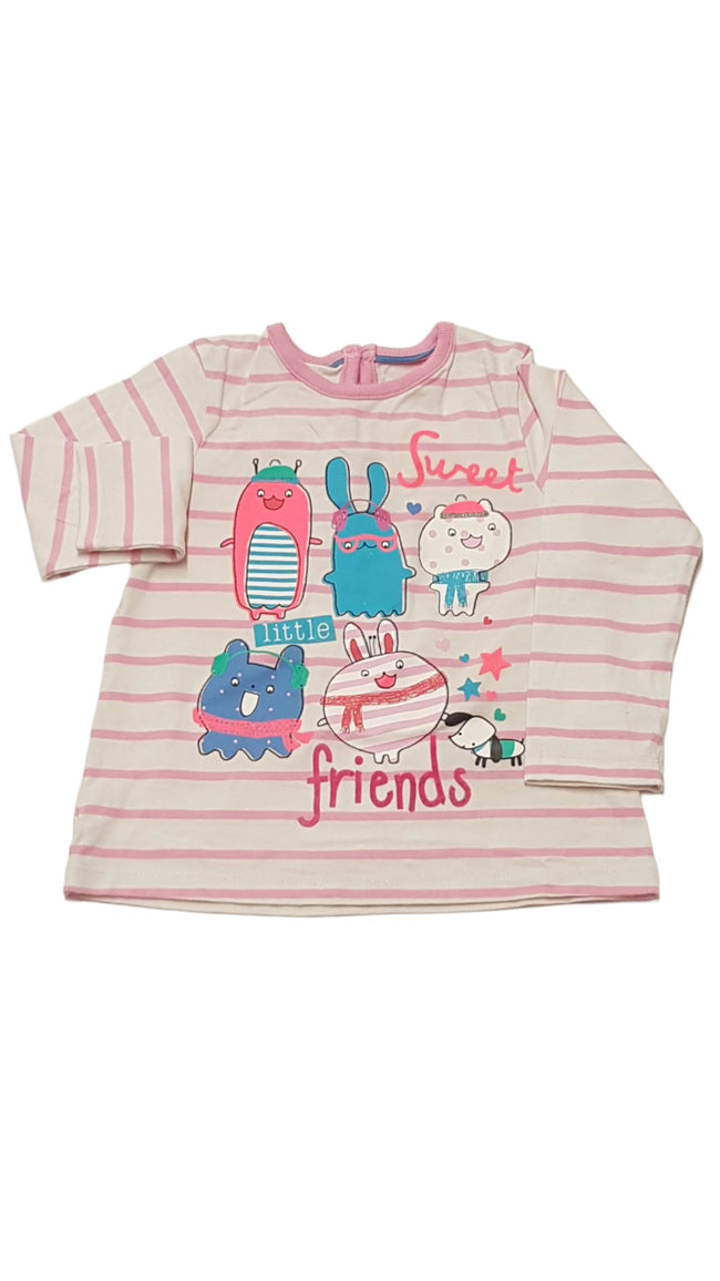 M&S KIDS VIDÁM FIGURÁS,CSÍKOS KISLÁNY FELSŐ 92 Hover Image