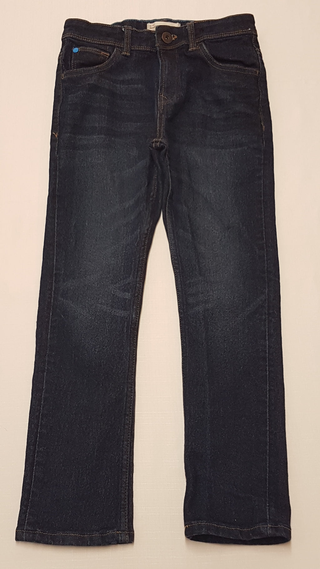 PREMIUM DENIM SLIM TRENDI KISFIÚ FARMERNADRÁG,ÁLLÍTHATÓ GUMIS DERÉKRÉSSZEL 128-134