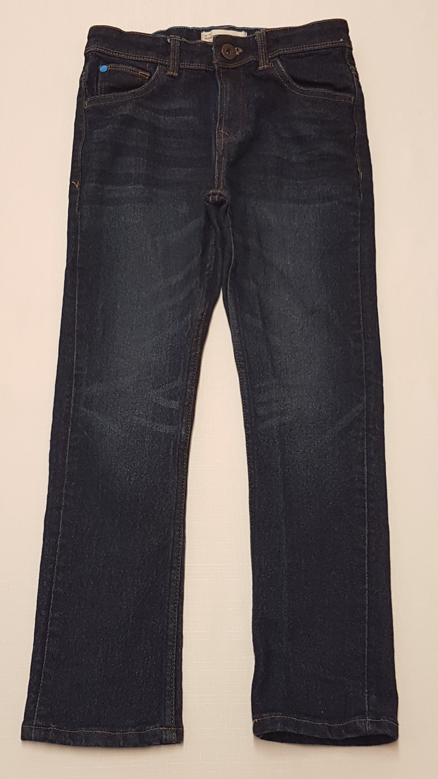 PREMIUM DENIM SLIM TRENDI KISFIÚ FARMERNADRÁG,ÁLLÍTHATÓ GUMIS DERÉKRÉSSZEL 128-134