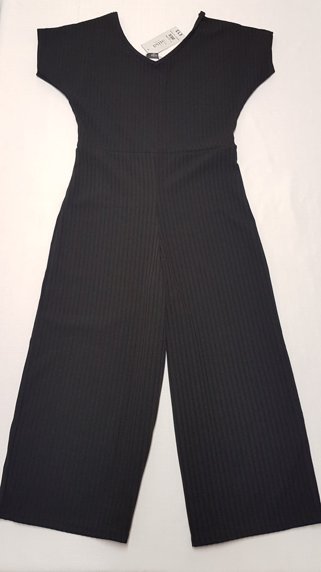 CÍMKÉS MISS E-VIE FEKETE,MAGÁBAN NYOMOTT MINTÁS,TRENDI KISLÁNY PLAYSUIT 146-152 Hover Image