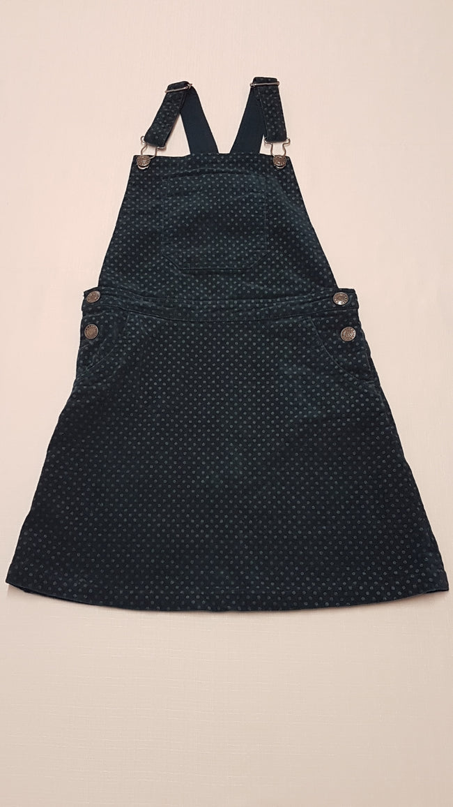 JIGSAW JUNIOR ZÖLD SZÍNŰ,TÜKÖRBÁRSONY,APRÓ PÖTTYÖS,KANTÁROS RUHA 128-134 Hover Image