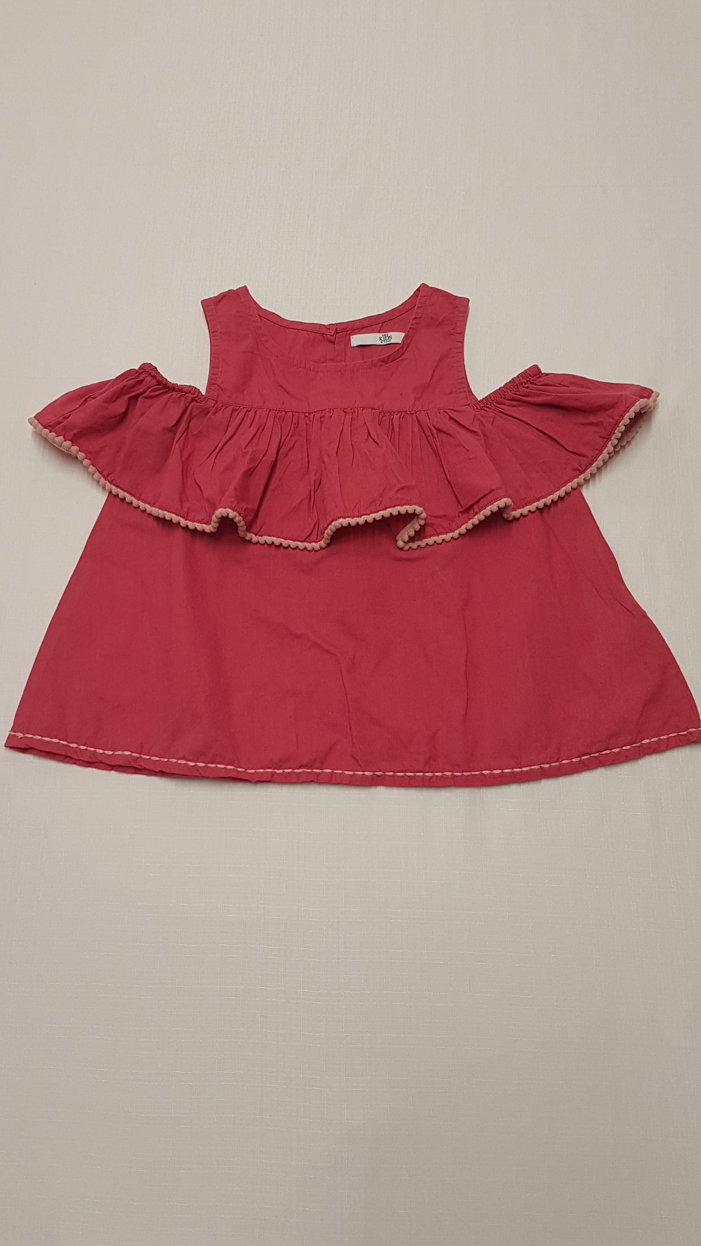 M&S KIDS MELL RÉSZNÉL FODROS KISLÁNY TUNIKA FELSŐ 116-122