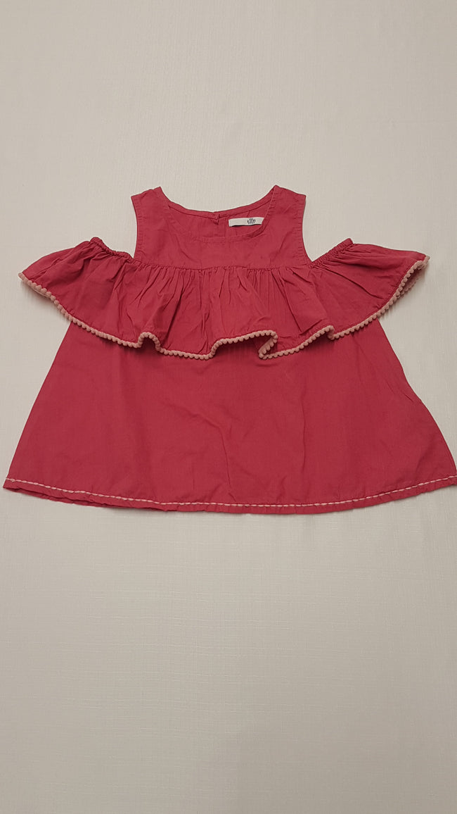 M&S KIDS MELL RÉSZNÉL FODROS KISLÁNY TUNIKA FELSŐ 116-122 Hover Image