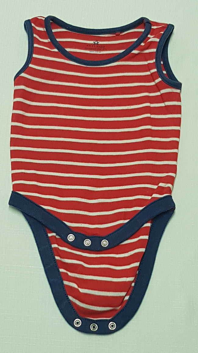 NEXT BABY PIROS CSÍKOS UNISEX BODY 74 Hover Image