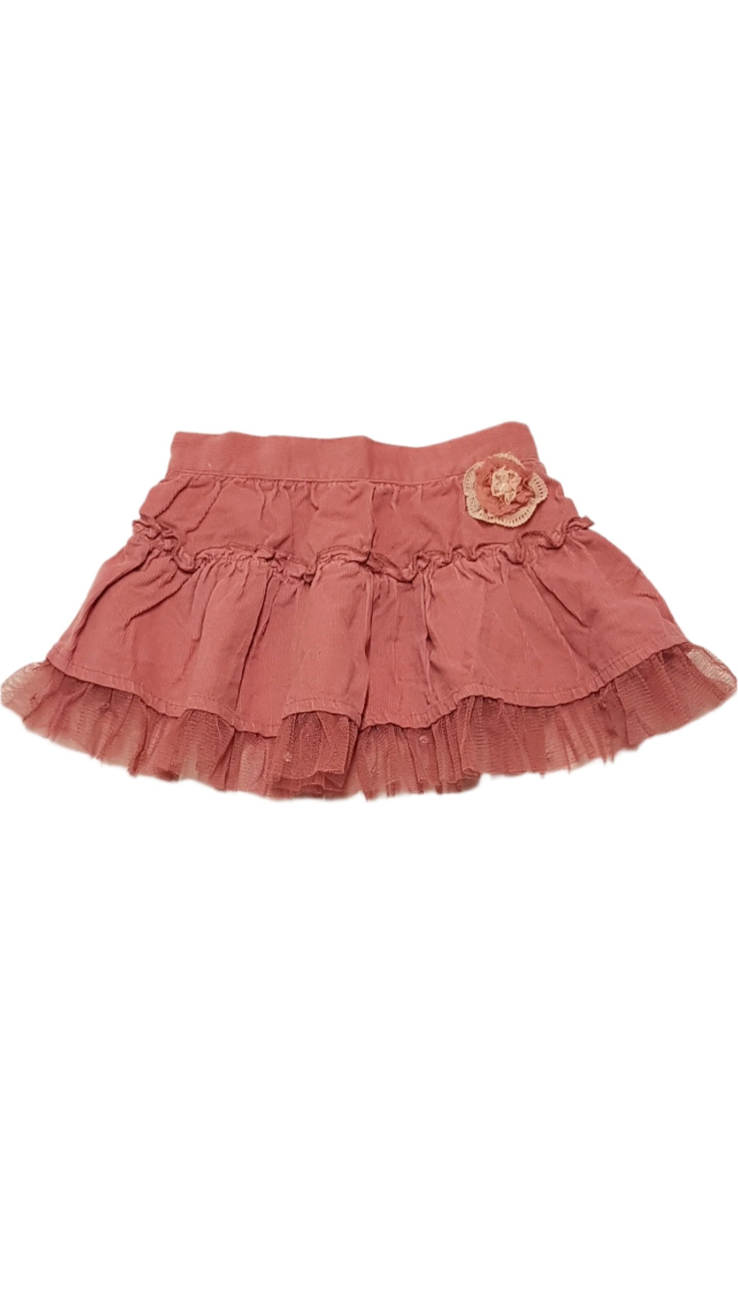 BABY BOUTIQUE DESIGNER TÜNDÉRI,PÚDERSZÍNŰ,TÜLLÖS,FLITTERES,MIKRÓBÁRSONY KISLÁNY SZOKNYA 80