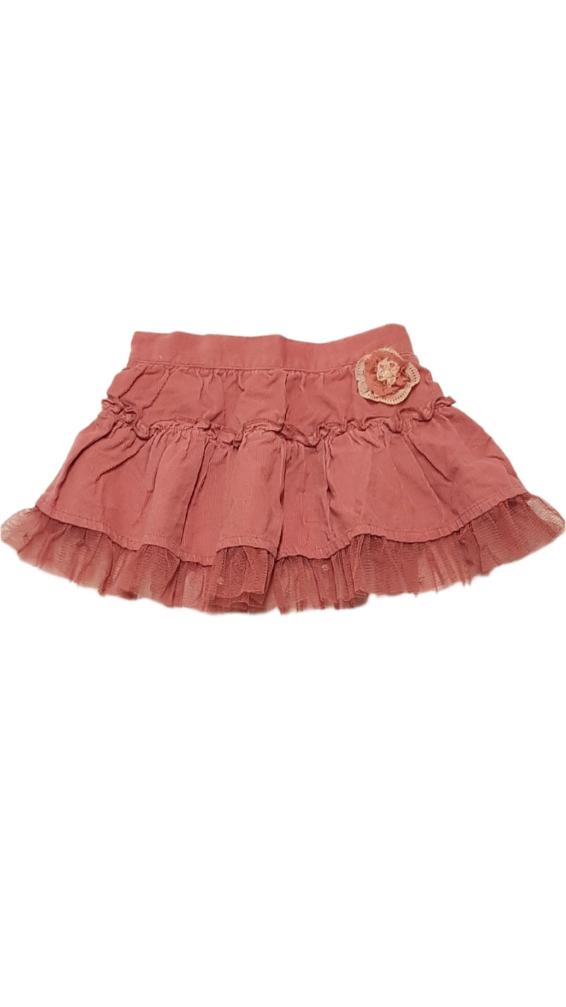 BABY BOUTIQUE DESIGNER TÜNDÉRI,PÚDERSZÍNŰ,TÜLLÖS,FLITTERES,MIKRÓBÁRSONY KISLÁNY SZOKNYA 80