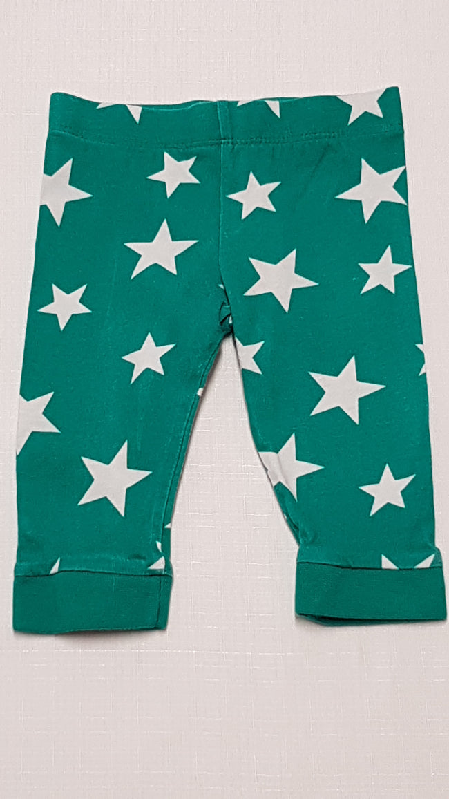 F&F KIDS ZÖLD SZÍNŰ,FEHÉR CSILLAGMINTÁS,UNISEX NACI 68 Hover Image