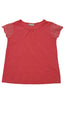 MATALAN HÍMZETT VÁLLÚ,MÁLNA SZÍNŰ KISLÁNY PÓLÓ 122