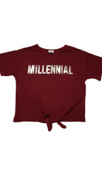 RIVER ISLAND MILLENNIAL FELIRATÚ,MINŐSÉGI KISLÁNY DIVAT PÓLÓ 128
