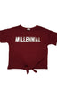 RIVER ISLAND MILLENNIAL FELIRATÚ,MINŐSÉGI KISLÁNY DIVAT PÓLÓ 128