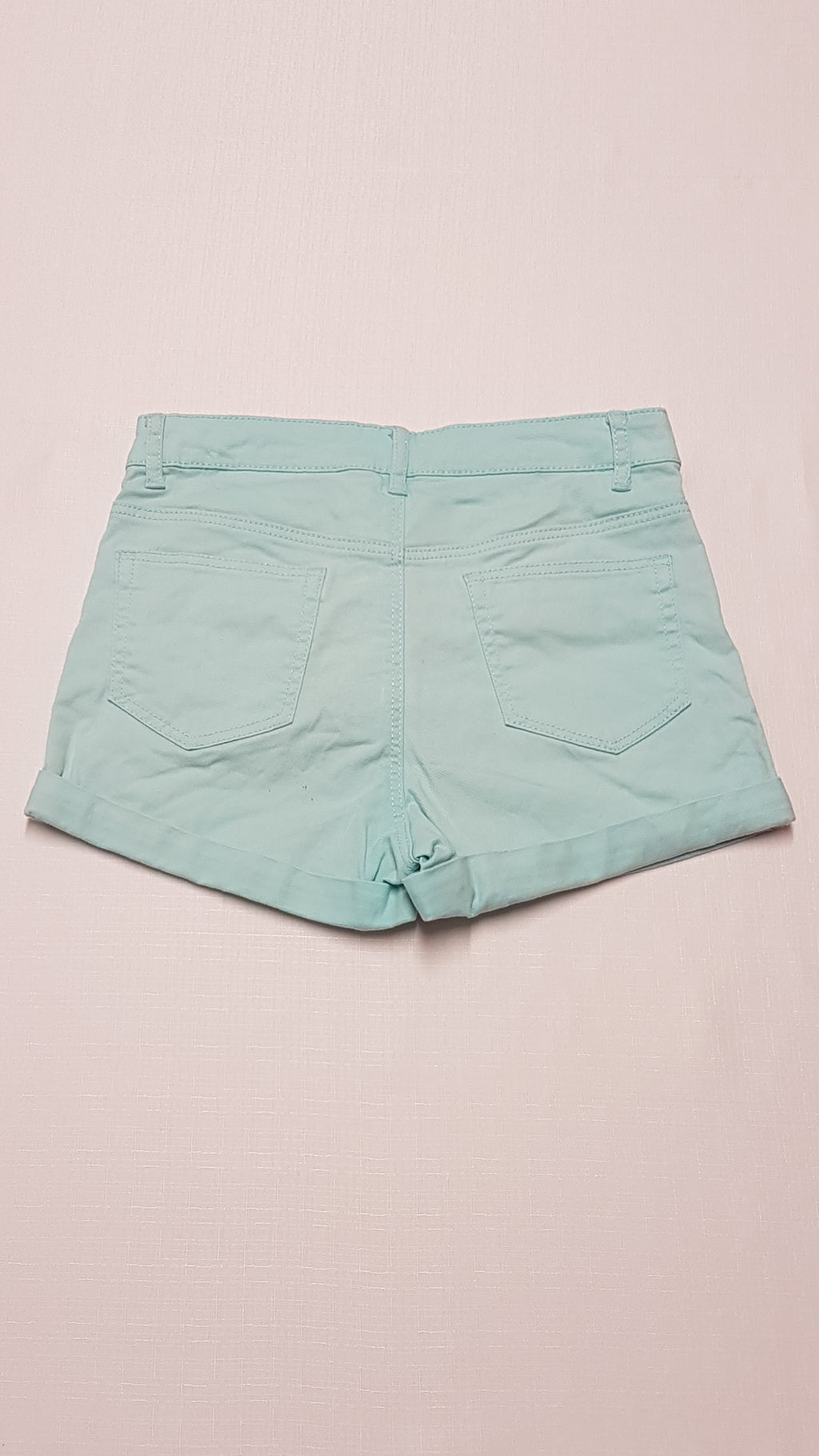 H&M MENTA SZÍNŰ,TRENDI KISLÁNY FARMER RÖVIDNACI 152