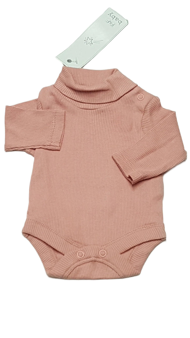 CÍMKÉS F&F BABY PÚDERSZÍNŰ,KISLÁNY GARBÓ-BODY Hover Image