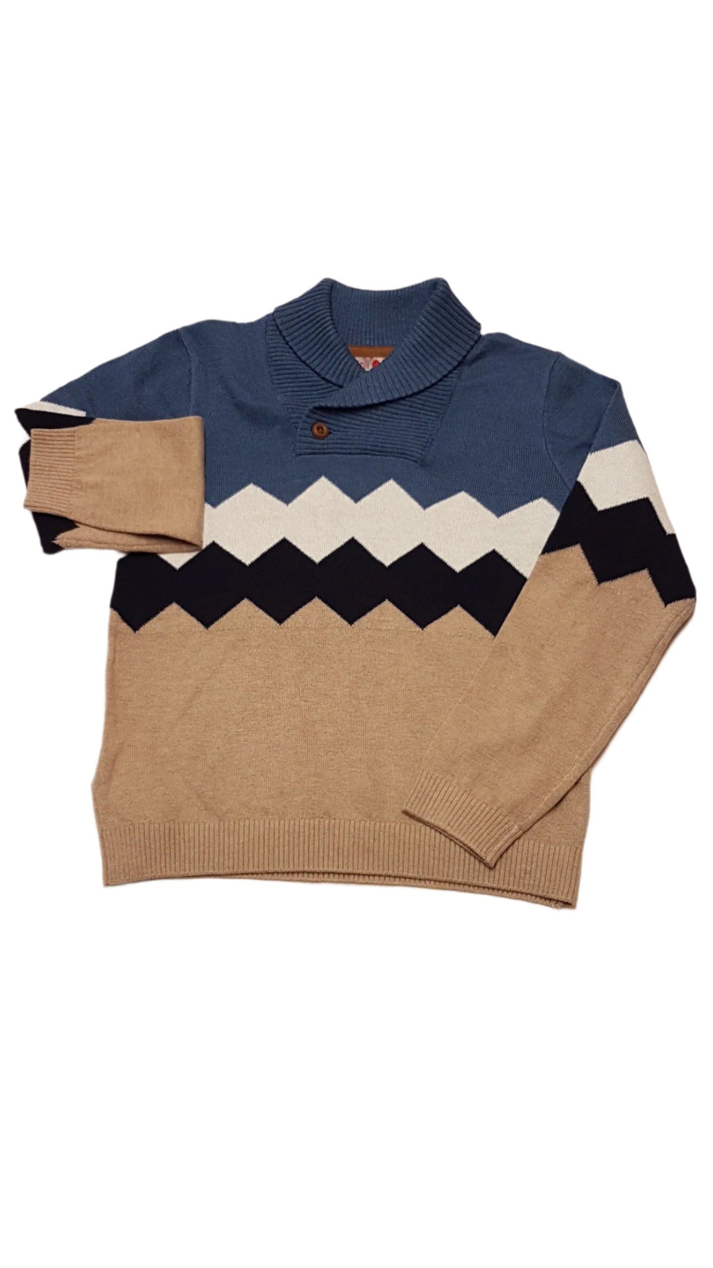 BOBOLI SPANYOL DESIGNER ELEGÁNS,MINŐSÉGI KISFIÚ PULÓVER 110-116