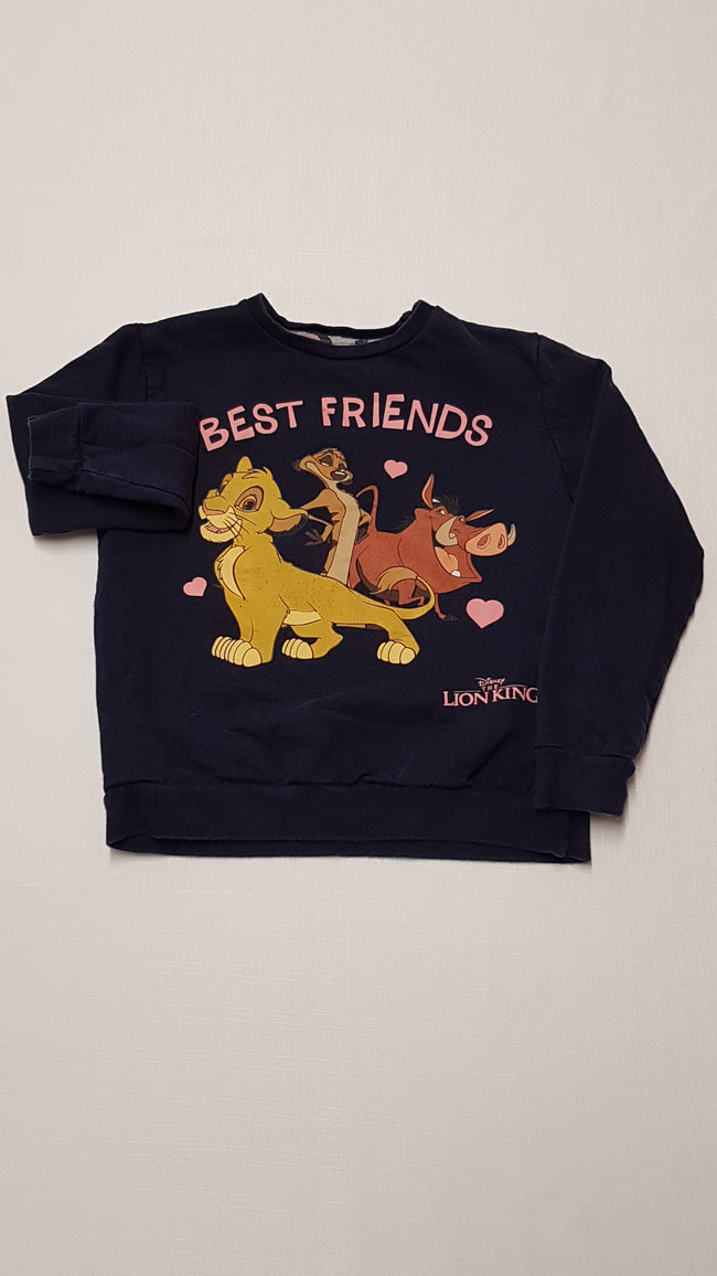 DISNEY LION KING BEST FRIENDS FELIRATÚ,ARANYOS KISFIÚ PULÓVER 122 Hover Image
