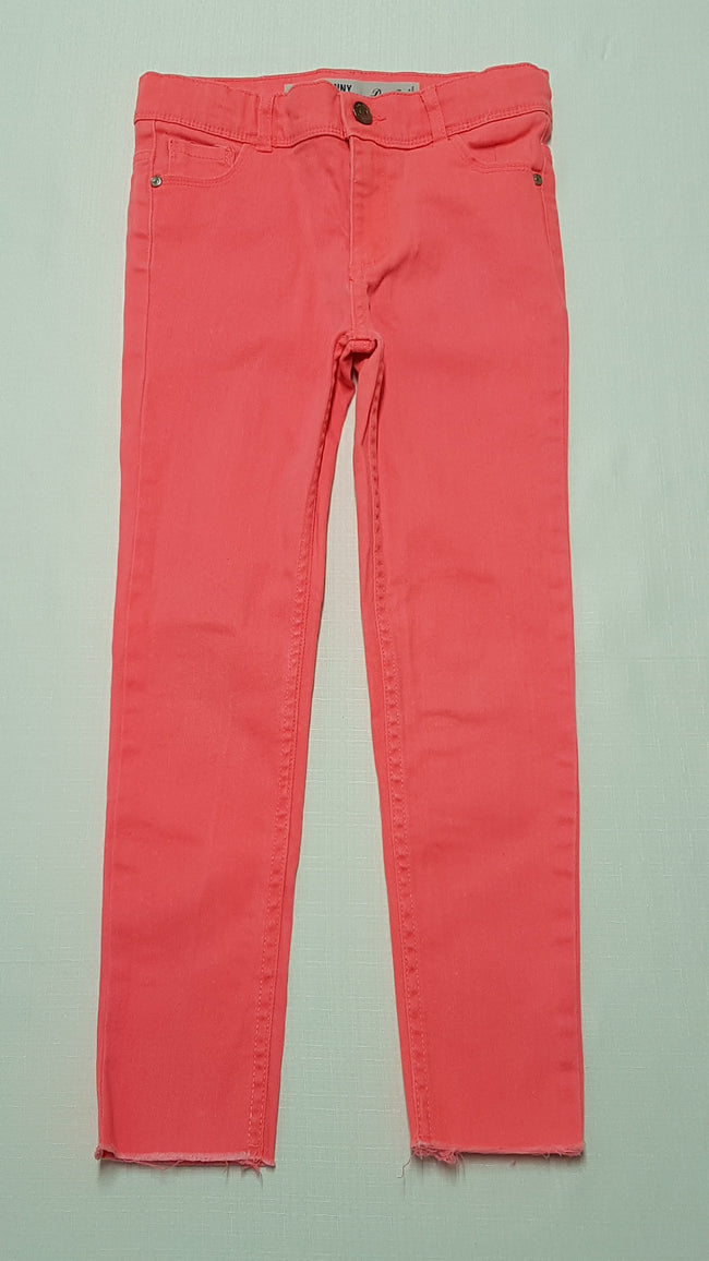 ÚJ DENIM CO. SKINNY NEON SZÍNŰ,TRENDI KISLÁNY FARMERNADRÁG, ÁLLÍTHATÓ GUMIS DERÉKRÉSSZEL  128 Hover Image