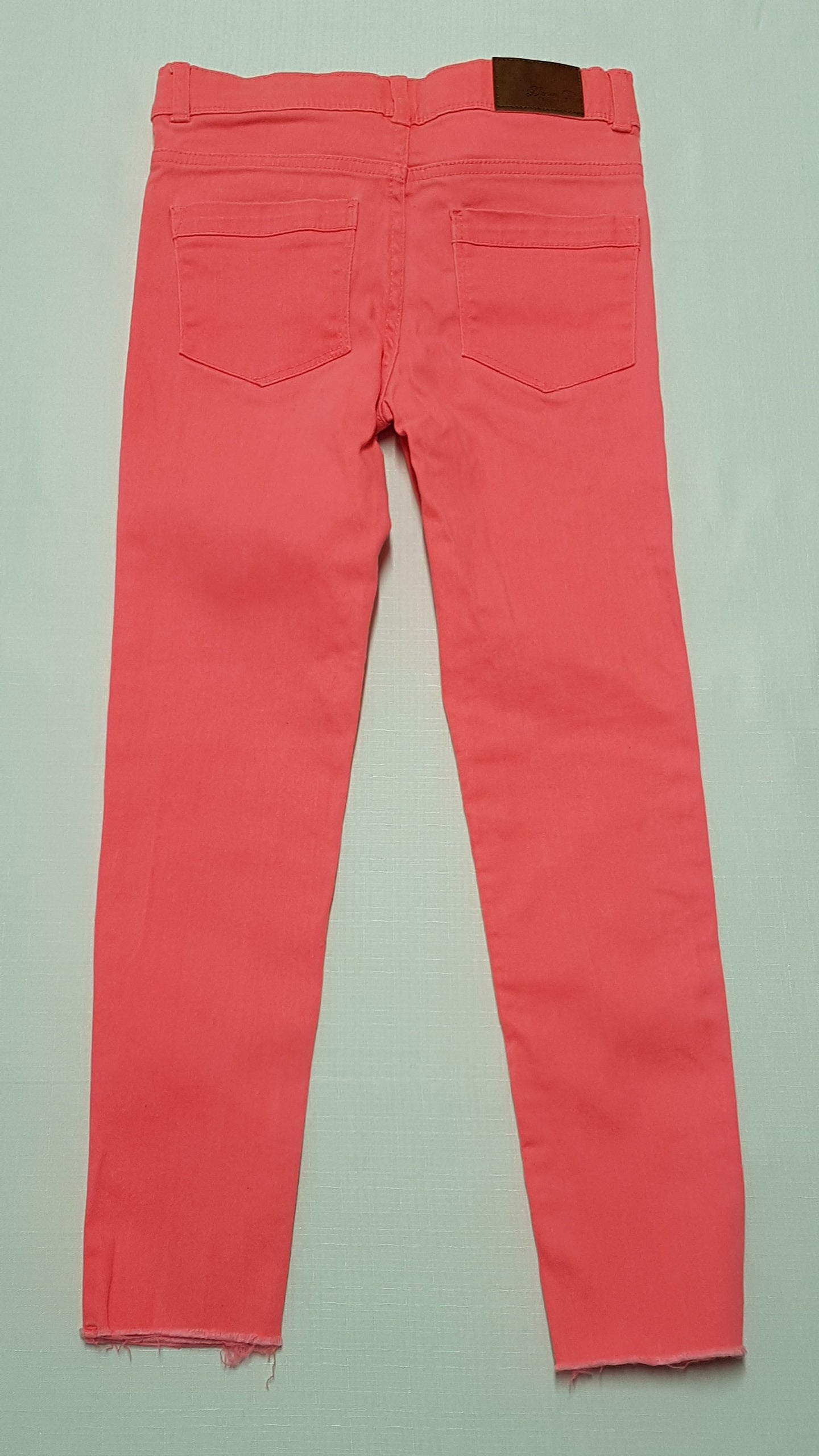 ÚJ DENIM CO. SKINNY NEON SZÍNŰ,TRENDI KISLÁNY FARMERNADRÁG, ÁLLÍTHATÓ GUMIS DERÉKRÉSSZEL  128