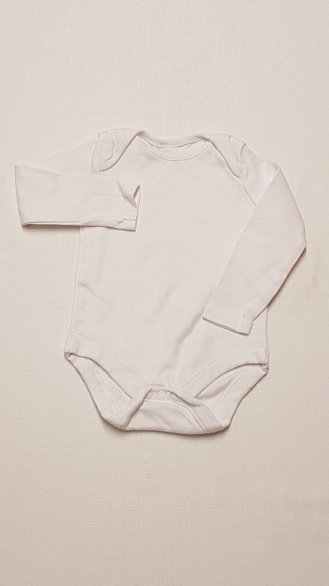 F&F KIDS UNISEX,HOSSZÚ UJJÚ,FEHÉR BODY 80 Hover Image