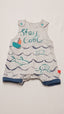 NUTMEG  STAY COOL FELIRATÚ,ÁLLATFIGURÁS,PAMUT KISFIÚ PLAYSUIT 56-62