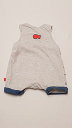 NUTMEG  STAY COOL FELIRATÚ,ÁLLATFIGURÁS,PAMUT KISFIÚ PLAYSUIT 56-62