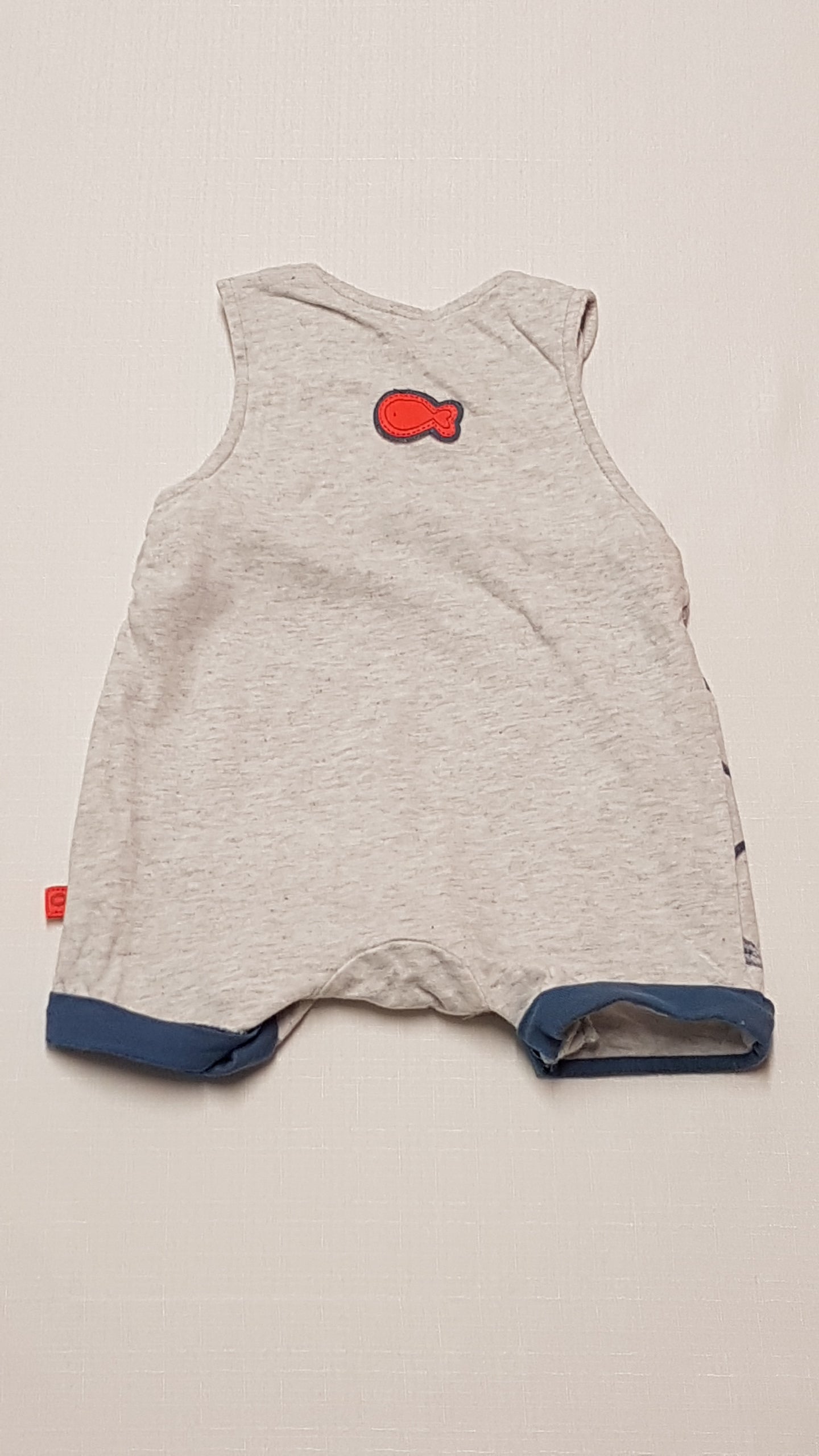 NUTMEG  STAY COOL FELIRATÚ,ÁLLATFIGURÁS,PAMUT KISFIÚ PLAYSUIT 56-62