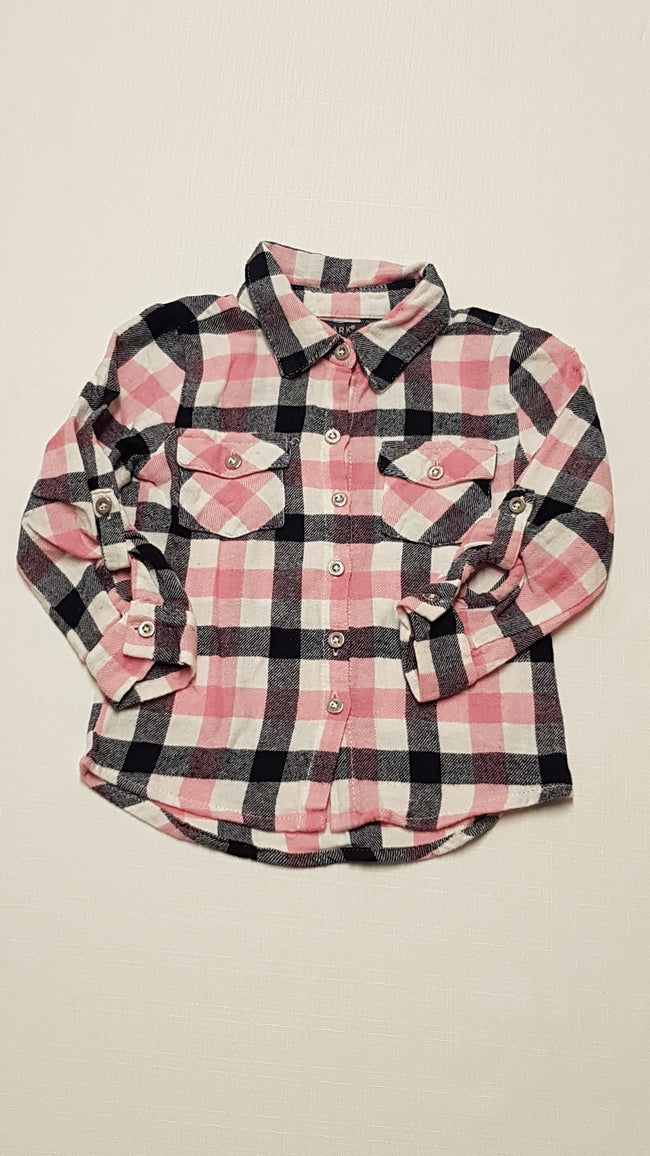 PRIMARK SZÍNES KOCKÁS,KISLÁNY DIVATOS ING 98 Hover Image