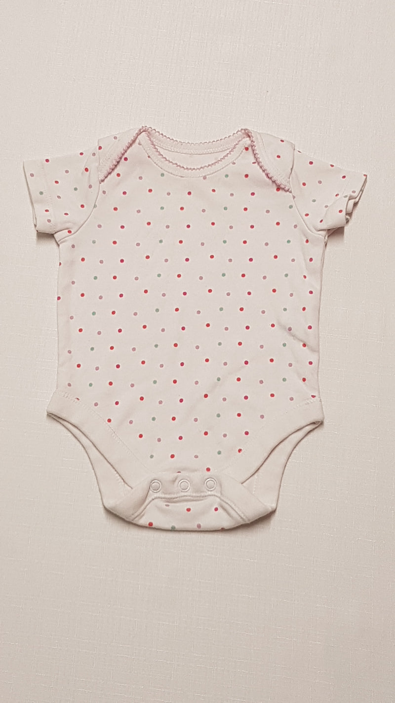 F&F KIDS SZÍNES PÖTTYÖS KISLÁNY BODY 68